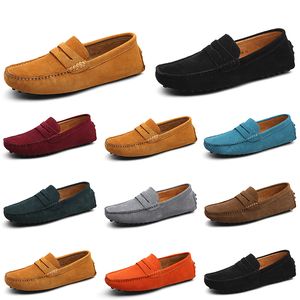 Hommes Casual Chaussures Espadrilles Triple Noir Blanc Marron Vin Rouge Marine Kaki Hommes Daim Baskets En Cuir Slip Sur Chaussure Bateau Extérieur Plat Conduite Jogging Marche 38-52 A010