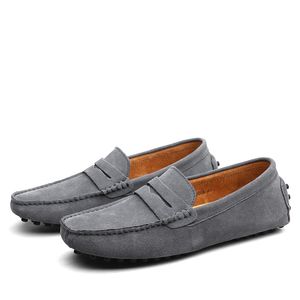 Hommes Casual Chaussures Espadrilles Triple Noir Blanc Marron Vin Rouge Marine Kaki Hommes Daim Baskets En Cuir Slip Sur Chaussure De Bateau En Plein Air Conduite Plate Jogging Marche 38-52 A125