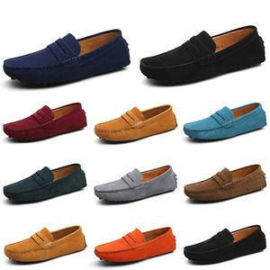 Hommes Casual Chaussures Espadrilles Triple Noir Blanc Marron Vin Rouge Marine Kaki Hommes Baskets En Cuir En Daim Slip Sur Chaussure De Bateau En Plein Air Conduite Plate Jogging Marche 38-52 A007