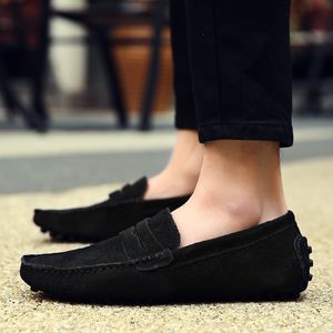 Heren Casual Schoenen Espadrilles Drievoudig Zwart Wit Bruin Wijnrood Marine Kaki Heren Suède Sneakers Instapper Bootschoen Buiten Plat Rijden Joggen Wandelen 38-52 A087