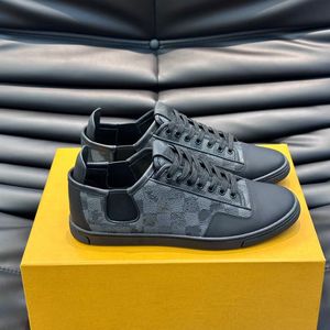 Heren Casual schoenen Echt leer Vetersluiting Mode klassieke sportloopschoenen sneakers Figuren gedrukt hy00001