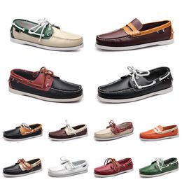 hommes chaussures de sport mocassins en cuir baskets de plein air bas coupe basse hommes classique triple noir bleu gr