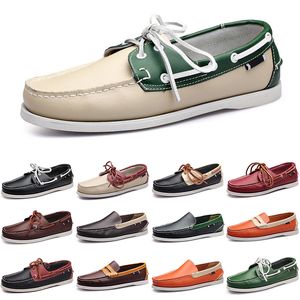 Hommes Casual Chaussures Mocassins Sneakers En Cuir Sneakers Fond Petite Coupe Triple Triple Triple Beige Robe Vert Chaussure Mens Formateur