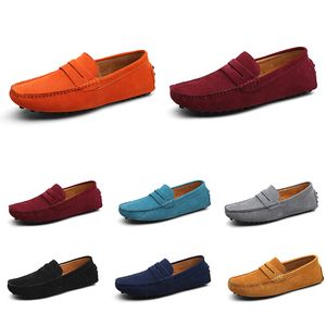 Mannen Casual Schoenen Loafers Triple Zwart Wit Chocolade Ivory Yellow Light Tan Dark Navy Mens Trainers Sneakers Joggen Lopen Vier