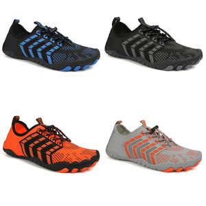 Chaussures décontractées Drainage rapide Chaussures de plage respirante noire Gery Royal Blue Orange Orange pour tous les terrains Mens Fashion Sports Sneakers Trainers
