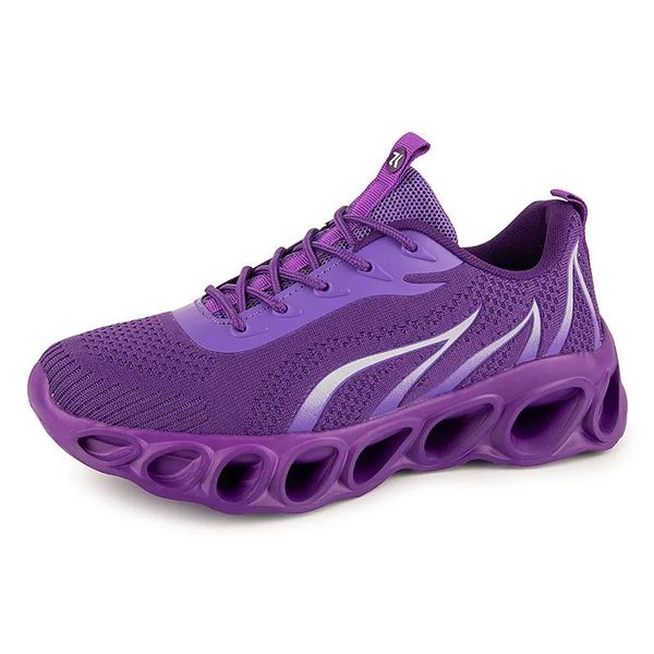 Chaussures décontractées Running Sneakers Trainer Fashion Couleur violet avec Silver Stripe Sneaker Store Hotsale Trade