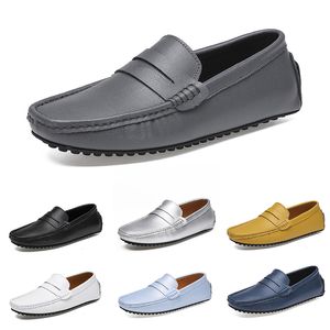 Men casual schoenen glijden aan sneakers zwart wit zilveren marine lichtblauw geel grijs zachte zool heren trainers joggen wandelen twintig