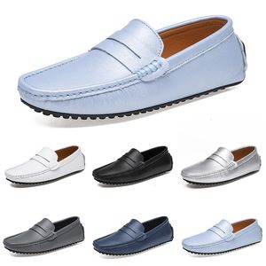 Hombres zapatos casuales de color sólido negros blancos plateados transpirables topo dlives gris profundo azul amarillo caminar caminatas bajas suaves de zapatillas de zapatilla