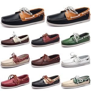 Hommes Casual Chaussures Triple Noir Blanc Populaires Respirant Argent Taupe Acajou Marron Jogging Marche Bas Doux Multi Cuir Hommes Sneaker Chaussure De Formateur En Plein Air