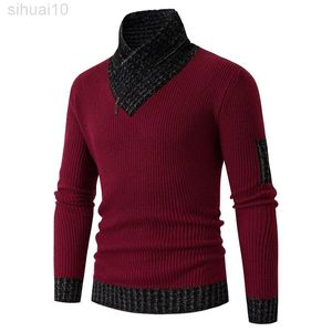 Men Casual Vintage Style Sweater Koreaanse mode herfst Wool Turtleneck Oversize 2022 Winter Men Warm Cotton Sweaters L220801