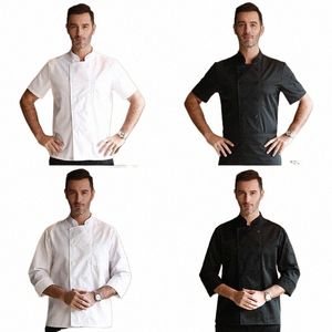Mannen Chef Shirts Vrouwen Keuken Koken Jas Korte/Lg Mouw Chef Werkkleding Restaurant Hotel Ober Uniform Chef jassen H5v1 #