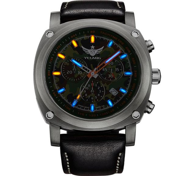 Men Chronograph Watchmens Tritium Watches Yelang Military Sport Titanium Quartz Wristwatch T25 Luminal imperméable Reloj V32 T206668482