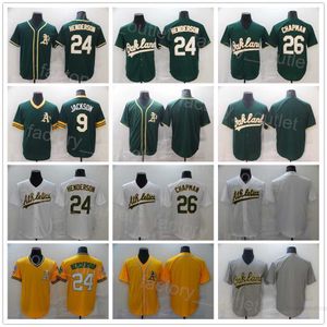 Hombres City Connect Baseball 26 Sheldon Neuse Jersey 24 Rickey Henderson 9 Reggie Jackson Vintage Pullover Cool Base Cooperstown Team Color Verde Blanco Amarillo Gris