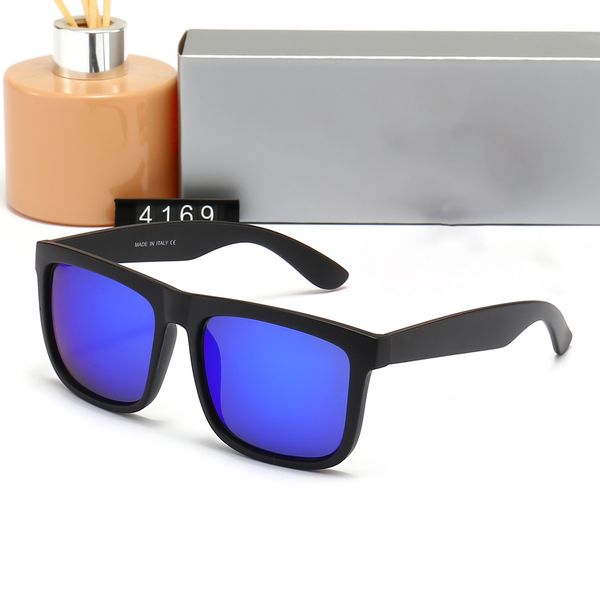 Hombres Marca clásica Gafas de sol retro Bandas Diseñador Gafas Ray Marco de metal Diseñadores Gafas de sol Prohibiciones Mujer 4185 5377 con caja