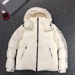 Hommes classique à capuche manteau en duvet imperméable épais doux chaud Parkas blanc survêtement unisexe Couples vestes