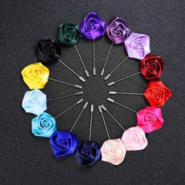 Mannen Classic Rose Broche Pak Revers Pin Flower Business Suits Broches Pins voor Gift Feest Fashion Sieraden Groothandel Prijs