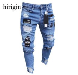 Vêtements masculins 2020 pantalon de survêtement hip hop skinny moto denim pantalon zipper designer jeans noir masculin mens décontracté jeans pantalon cx2005748333