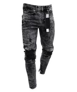 Vêtements pour hommes 2020 Papt de survêtement hip hop pantalon de denim de moto skinny jeans noirs jeans masculins.