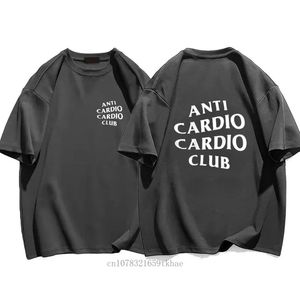 Men Cloth Sall Tall Sall Tally Cardio Club T Shirt Gym Life Letter Tshirt Tshirt For Algody Tshirt para mujeres TEE masculina de gran tamaño Summer 240418