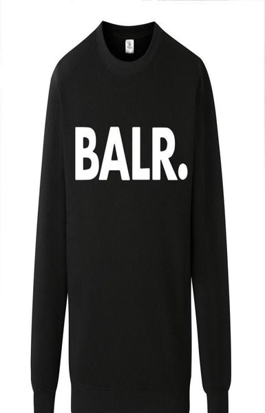 Men Clothing Balr Letras impresas Recheras informales impresas sin capó Mensor Colores sólidos Tops Sweins de manga larga 2159669