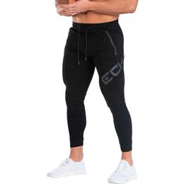 Men Clothing Gym Tracksuit Joggers Katoen Sportbroek Solid Letter Spodnie Dresowe broek voor mannen Zitting Bants trekstringbroek P0811