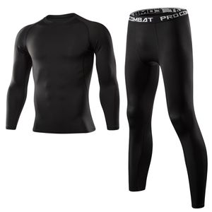 Ropa deportiva para hombre, trajes de compresión para gimnasio y Fitness, conjunto para correr, deporte al aire libre, trotar, secado rápido, ajustado W220418