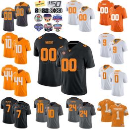 Hombres Universidad Tennessee Voluntarios Fútbol 7 Joe Milton III Jerseys Universidad 24 Dylan Sampson 0 Jaylen Wright 44 Elijah Herring 10 Squirrel White 9 Ramel Keyton