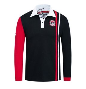 Men Colorblock Polo Shirt 100 katoen met lange mouwen Patchwork Polo shirts Men039S Homme Casual mannelijke golf sportshirt Tops FM4421555