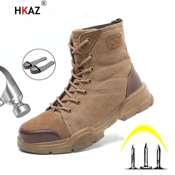 Boots de botas de combate de combate HKAZ 662 Zapatos de trabajo de seguridad indestructible para mujer anti-Smashing Women F611 231018 809 S