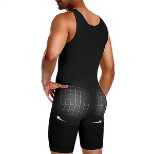 Mannen Compressie Shapewear Hip Enhancer met Pads Tummy Controle Body Taille Trainer Full Body Shaper Shirts Shorts Slanke Buik 240315
