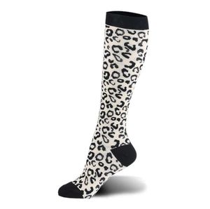 Chaussettes de compression pour hommes Chaussettes de genou en coton pour femmes Running Athlétique Circulation Récupération Bas de voyage Stretchy M L Divers motifs de mode Imprimé léopard