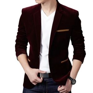 Hommes velours côtelé costumes vestes mâle intelligent tenue décontractée haute qualité Blazers mince simple boutonnage et manteaux 4XL 240307