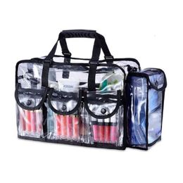 Men Bag Cosmetic Impermeable transparente Agua Gran capacidad Los artículos de lápiz labiales Productos para el cuidado de la piel Organizador de maquillaje 240329