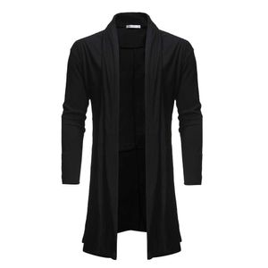 Mannen katoen vest herfst lente warme solide ruime normale mode perfecte kwaliteit lange truien gebreide casual jassen y0907