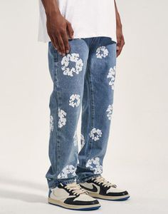 Hommes jeans de la rue imprimés en coton Men039 pantalon denim jean Hip Hop Trafants décontractés 2334202