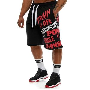 Shorts en coton pour hommes Pantalons lâches pour hommes Fitness Bodybuilding Jogger Mens Brand Pantalons de survêtement durables Workout 220715