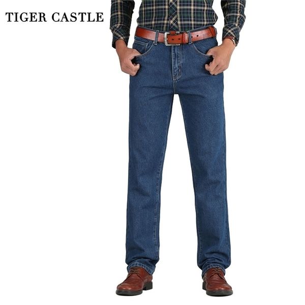 Hommes Coton Droite Classique Jeans Printemps Automne Mâle Denim Pantalon Salopette Designer Haute Qualité Taille 28- 211111