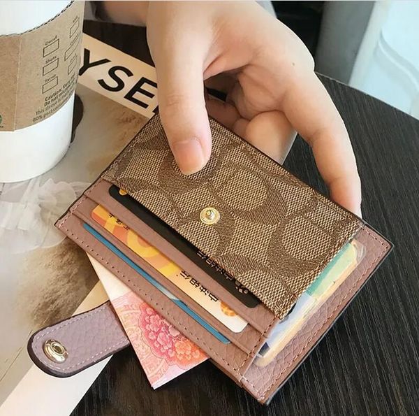 Porte-cartes de visite en cuir véritable de vache pour hommes et femmes, étui pour cartes de crédit, porte-monnaie