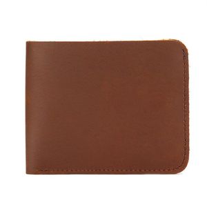 Men Crazy Horse Leather Bifold Wallet Echte lederen portemonnee kaarthouder 297i