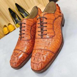 Men Crocodile Arrivrtal Shoeghs Tianxin Dress Rtformal Brortwn Leather 227