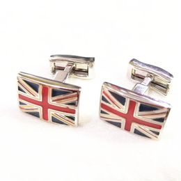 Men Gematlinks de alta calidad Inglaterra Flaglinks Garments Accessory 2 PCS un lote 269i