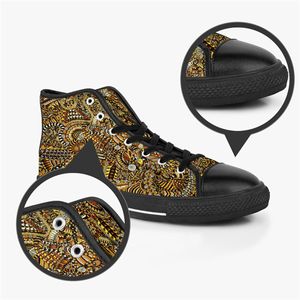 Hommes chaussures personnalisées concepteur toile femmes baskets peint à la main mode haute coupe noir formateurs