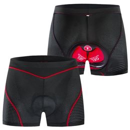 Pantalones cortos de ropa interior de ciclismo para hombres Pantalones cortos de ciclismo de secado rápido transpirables con iluminación de MTB acolchada 5D