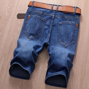 Hommes denim jeans courts minces décontractés concept cool pantalon d'été court élastique mince pantalon quotidien de haute qualité 240415