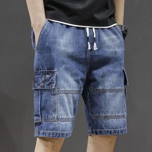 Hommes jeans denim shorts droits de jean de jean en denim droit