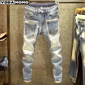 hommes en jean denim Straight Hole Europe et Amérique Classic Old Pantalons Pantalones Hombre Y2K Streetwear Cargo 240418