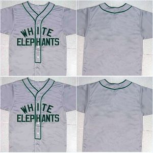 Heren Denver Witte Olifanten Button-down Jersey Negro League Grijs Alle Ed Sewn Hoge kwaliteit Gratis verzending Jerseys