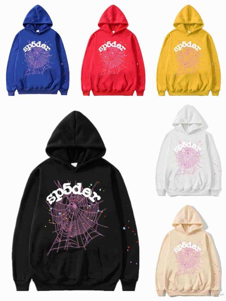 Hommes Designer 555 Sweats à capuche Femmes Hiver Sweat à capuche Mode Casual Spider Web Pull en vrac Sp5der Stéréo Hip Hop Sweatshirts pour livraison gratuite Pbp2 RU13