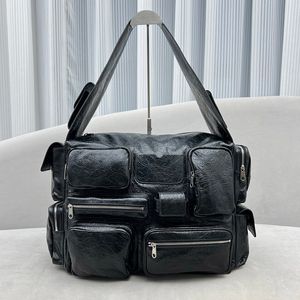 Bolso de diseñador para hombre, bolso de hombro grande, bolso de mano de cuero de oveja de grano fino para hombre, múltiples bolsillos, bolso para auriculares, bolso para tarjetas, bolsos de mensajero de calidad de espejo súper superior Totes