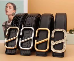 Men Designer Belt Classic Retro Letter Buckle V Business Casual Belts Fashion Women Echt lederen riem